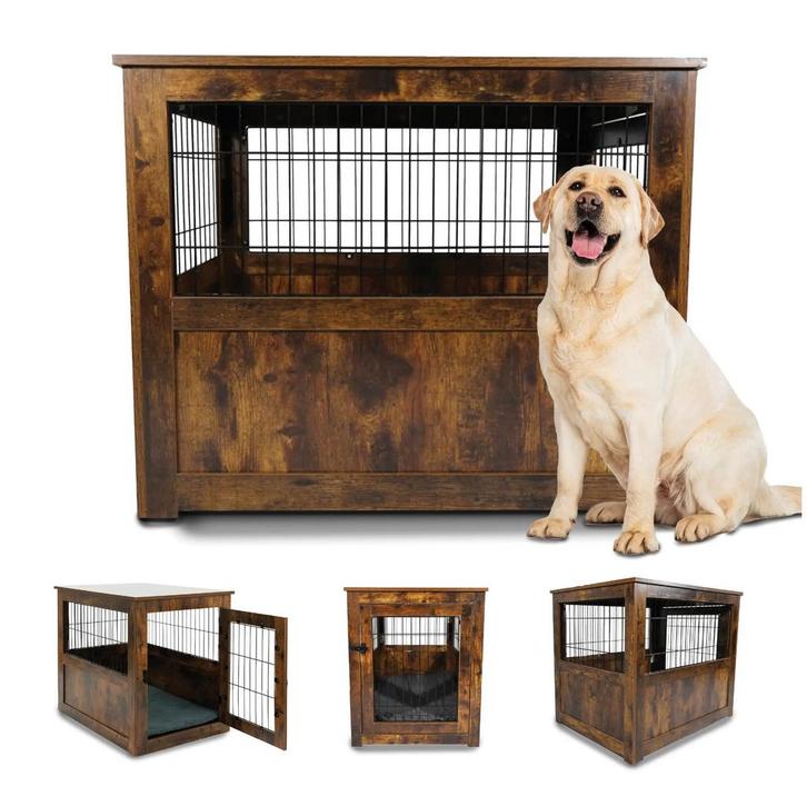 MaxxPet Houten Hondenbench 89x61x72cm (Hondenbenches, Dier), Dieren en Toebehoren, Hondenbenches, Nieuw, Ophalen of Verzenden