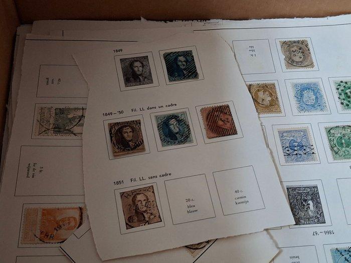 België 1849 - Belgie doos vol met diversen op delen van, Timbres & Monnaies, Timbres | Europe | Belgique