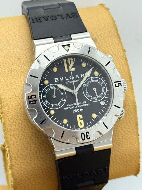 Bvlgari - Diagono Scuba Chronograph - Zonder Minimumprijs -, Handtassen en Accessoires, Horloges | Heren