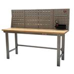 Werkbank met achterwand – Werkbank set 2 meter, kleur grijs., Doe-het-zelf en Bouw, Werkbanken, Ophalen of Verzenden, Nieuw