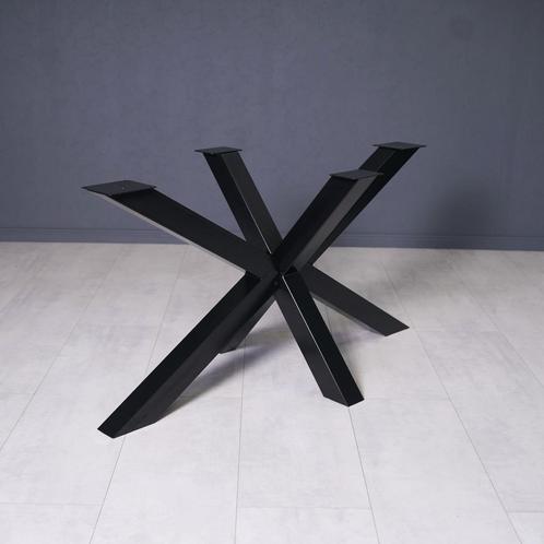 Matrix tafelpoot Kruispoot onderstel staal poedercoat zwart, Huis en Inrichting, Tafelonderdelen, 50 tot 100 cm, Tafelpoot, 100 tot 150 cm