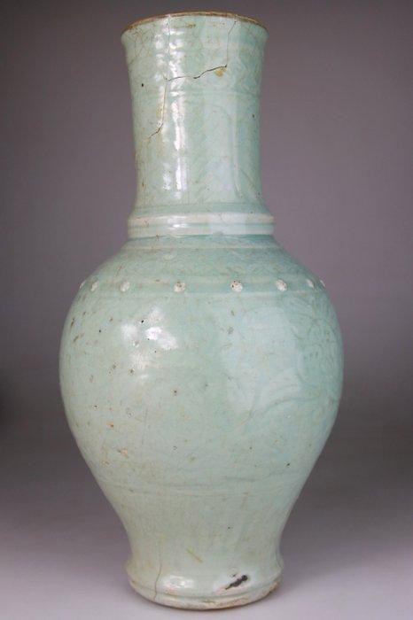 Vase Longquan en porselein - celadon glazuur - Porselein -, Antiek en Kunst, Antiek | Overige Antiek