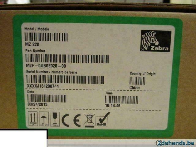 zebra mz220 mz 220 bluetooth thermische printer, Computers en Software, Monitoren, Gebruikt, Ophalen of Verzenden