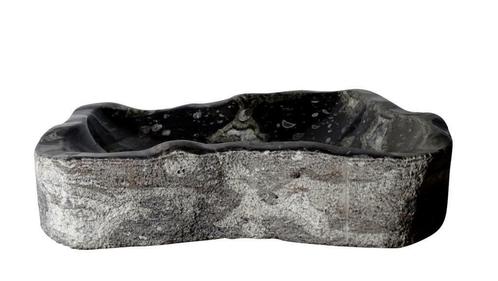 Sanifun Waskom Elonzo orthoceras marmer zwart, Maison & Meubles, Salle de bain | Linge de bain & Accessoires