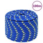 vidaXL Boottouw 12 mm 100 m polypropeen blauw, Verzenden, Nieuw