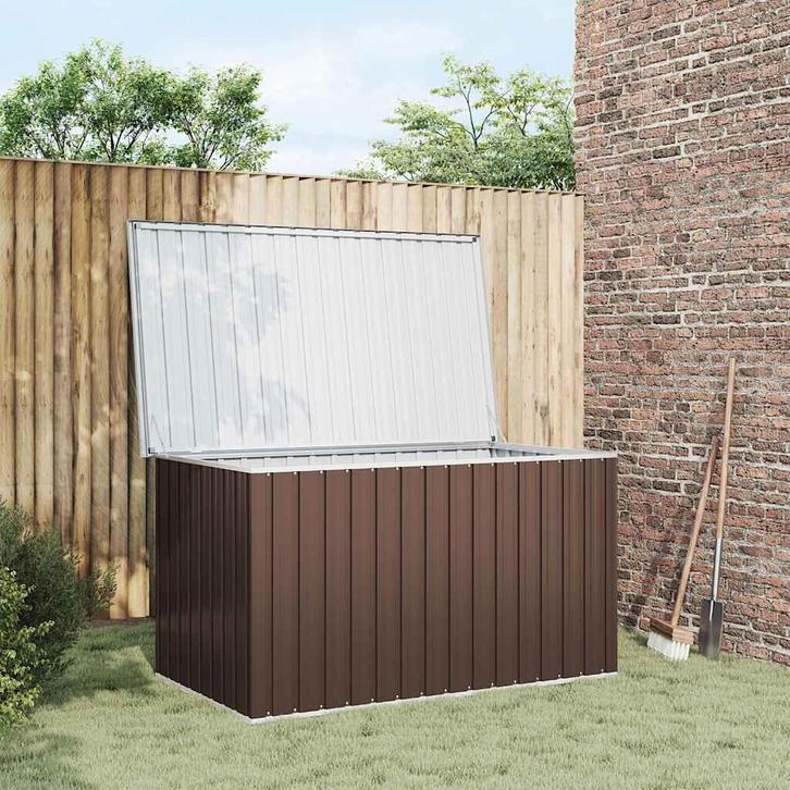 171x99x93cm bruine box | OP = OP | 55% VOORDEEL (tuinbox), Tuin en Terras, Bergingen en Tuinkasten, Nieuw, Metaal, Containerberging