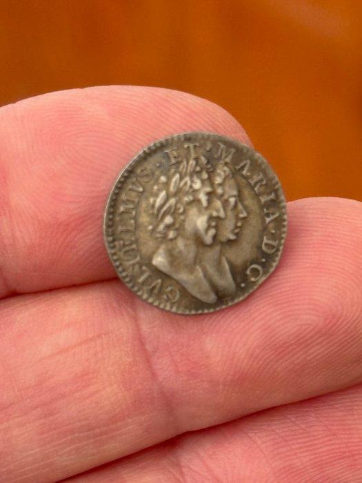 Verenigd Koninkrijk. 3 Pence 1689 - Guglielmo III e Maria, Postzegels en Munten, Munten | Europa | Niet-Euromunten