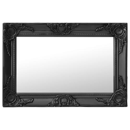 vidaXL Wandspiegel barok stijl 60x40 cm zwart, Huis en Inrichting, Woonaccessoires | Spiegels, Nieuw, Verzenden