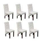 vidaXL Chaises à manger lot de 6 blanc similicuir, Verzenden