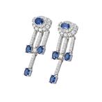 Zonder minimumprijs - Oorbellen Verguld Saffier - Topaas -, Handtassen en Accessoires, Oorbellen, Nieuw