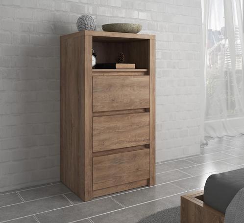 Commode Monaco - Eiken - 50 cm, Huis en Inrichting, Kasten | Ladekasten, 25 tot 50 cm, Nieuw, 50 tot 100 cm, Verzenden