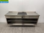 RVS Werktafel met inbouw inductie Fornuis 188 cm 400V Horeca, Ophalen of Verzenden, Nieuw in verpakking
