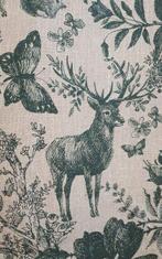 410x280cm! Artmaison Exclusieve stof met bosdieren - Textiel, Antiek en Kunst, Antiek | Tapijten, Tafelkleden en Textiel