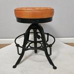 Kruk - in hoogte verstelbaar - Leder, Metaal, Antiek en Kunst