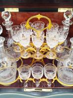 Armoire à liqueurs - Bois, Laiton, Verre, Cristal - Cave à