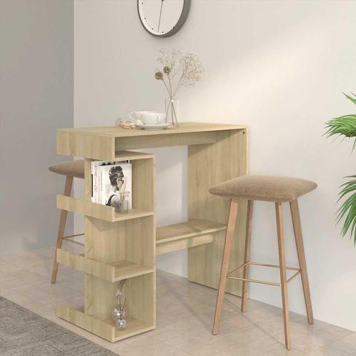 vidaXL Bartafel met opbergrek 100x50x101,5 cm hout sonoma, Huis en Inrichting, Tafels | Eettafels, Nieuw, Verzenden