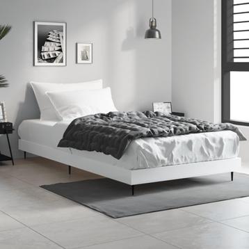vidaXL Bedframe bewerkt hout wit 90x200 cm, Huis en Inrichting, Verzenden, Nieuw