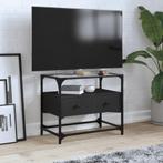 vidaXL Tv-meubel met glazen blad 60x35x51 cm bewerkt hout, Huis en Inrichting, Kasten |Televisiemeubels, Verzenden, Nieuw