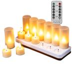 2dekans | Aurae Oplaadbare Led Waxinelichtjes 12x –, Huis en Inrichting, Woonaccessoires | Kandelaars en Kaarsen, Ophalen of Verzenden