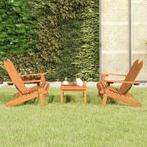 vidaXL 3-delige Loungeset Adirondack massief acaciahout, Tuin en Terras, Verzenden, Nieuw, Loungeset