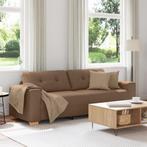 vidaXL 3-zitbank - Bruin, 180 cm Stof, Huis en Inrichting, Verzenden, Nieuw