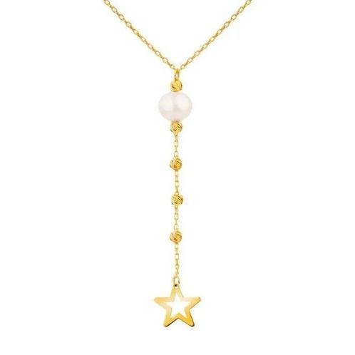 Sans Prix de Réserve - Collier - 14 carats Or jaune Perle -, Handtassen en Accessoires, Kettingen