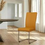 Leren eetkamerstoel Dry - Toledo Leem (geel/bruin) -, Overige kleuren, Nieuw, Leer, Ophalen of Verzenden