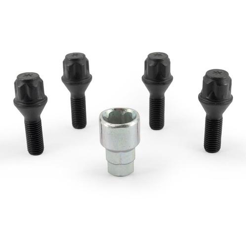 H&R Wielslotenset M12x1.50x28mm konisch Zwart - 4 slotbouten, Auto-onderdelen, Ophanging en Onderstel, Nieuw, Verzenden