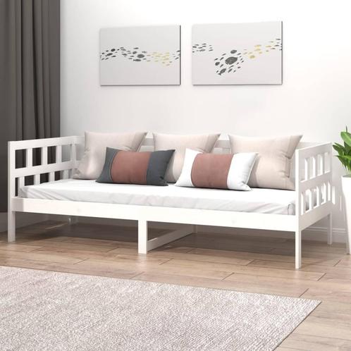 vidaXL Slaapbank massief grenenhout wit 90x190 cm, Huis en Inrichting, Slaapkamer | Bedden, Nieuw, Verzenden