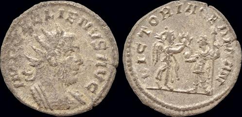 253-268ad Roman Gallienus Ar antoninianus Victory facing..., Postzegels en Munten, Munten en Bankbiljetten | Verzamelingen, Verzenden