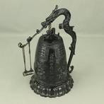 Decoratieve bel - Bronzen bel met decoratieve draak,, Antiek en Kunst