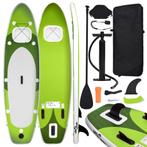 vidaXL Ensemble de planche SUP gonflable vert 300x76x10, Watersport en Boten, Verzenden