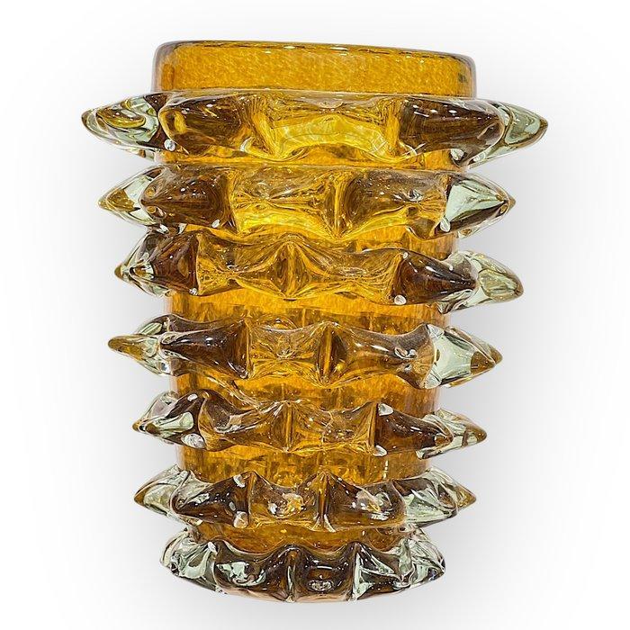 Filippo Maso - Vaas - Muranoglas - Rostrato Ambra, Antiek en Kunst, Antiek | Glaswerk en Kristal
