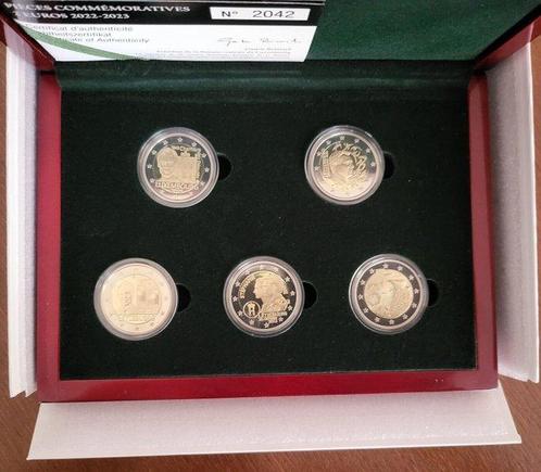 Luxemburg. 2 Euro 2022/2023 (5 coins) Proof (Zonder, Postzegels en Munten, Munten | Europa | Euromunten
