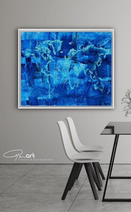 Parscha Mirghawameddin - World Map N°147 - XXL, Antiek en Kunst, Kunst | Schilderijen | Modern