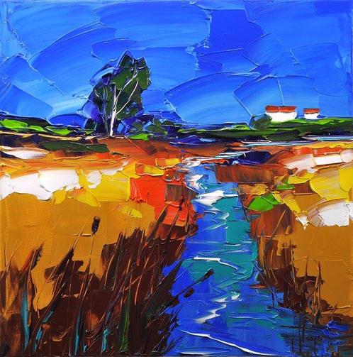 Olivier Pfleger - Île dOléron, Antiek en Kunst, Kunst | Schilderijen | Modern