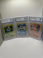 Pokémon - 3 Graded card - Wartortle, Charmeleon, Ivysaur -