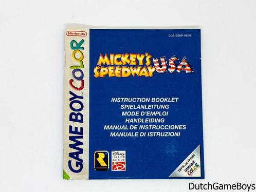 Gameboy Color - Mickeys Speedway USA - NEU6 - Manual, Games en Spelcomputers, Games | Nintendo Game Boy, Gebruikt, Verzenden