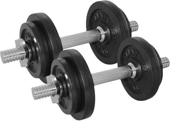 Tunturi Dumbells Gietijzer totaal 20kg - Halterset met, Sport en Fitness, Fitnessmaterialen, Ophalen of Verzenden