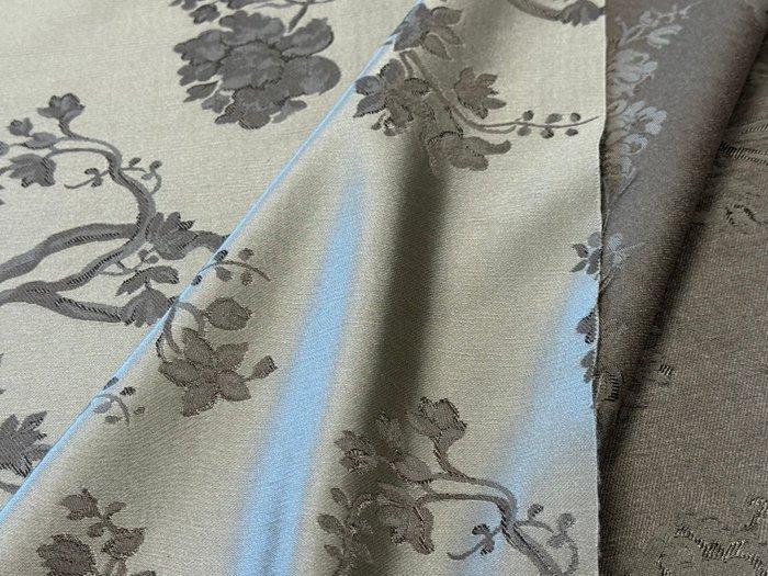 Lampasso in zijde met geweven bloemrijke takken. -, Antiek en Kunst, Antiek | Tapijten, Tafelkleden en Textiel