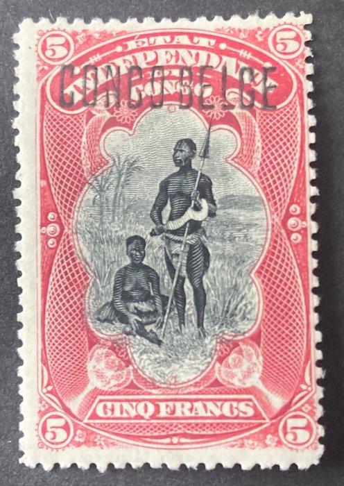 Congo belge 1909 - Timbre type Mols de 1894 avec empreinte, Postzegels en Munten, Postzegels | Europa | België