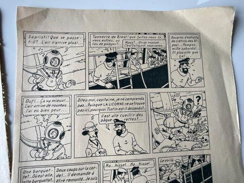 Tintin - Le Trésor de Rackham le Rouge - 2 pages en édition, Boeken, Stripverhalen