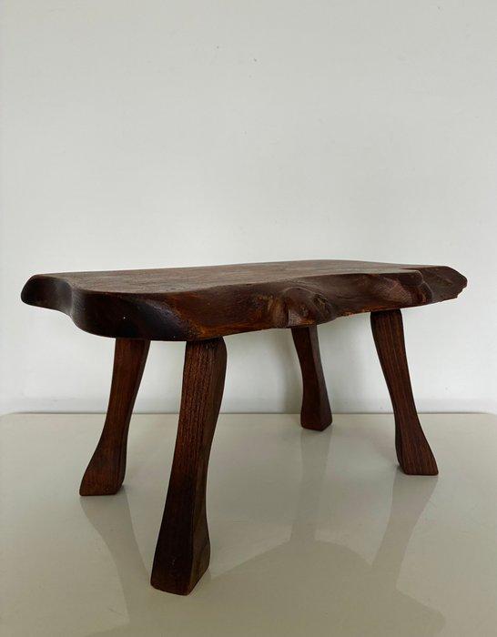 Bijzettafel - Eik - Brutalistisch tafeltje, Antiquités & Art, Art | Objets design