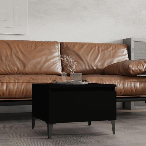 vidaXL Bijzettafel 50x46x35 cm bewerkt hout zwart, Huis en Inrichting, Tafels | Bijzettafels, Nieuw, Verzenden