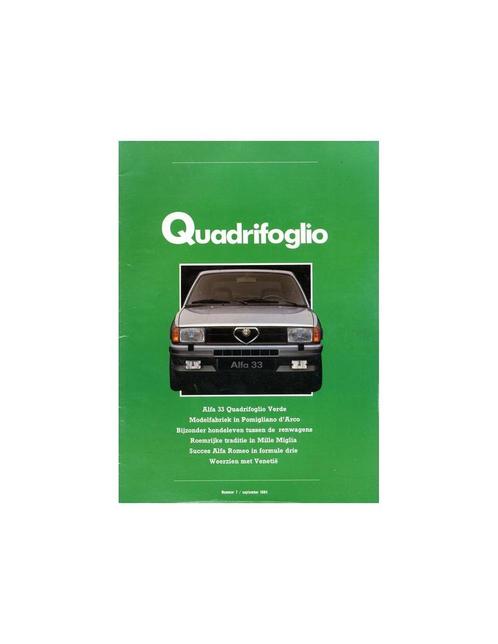 1984 ALFA ROMEO QUADRIFOGLIO MAGAZINE 7 NEDERLANDS, Livres, Autos | Brochures & Magazines, Enlèvement ou Envoi