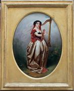 Franse school (XIX) - Beauty with Harp, Antiek en Kunst