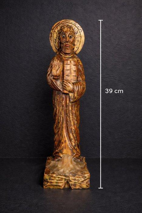 Beeld, Sint Paulus - 39 cm - Hout, Antiek en Kunst, Antiek | Boeken en Manuscripten