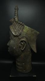 Prachtig gedenkhoofd Oba - bini/edo - Nigeria (Zonder, Antiek en Kunst