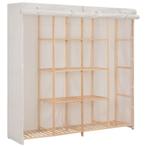 vidaXL Kledingkast 173x40x170 cm stof wit, Huis en Inrichting, Kasten | Kleerkasten, Verzenden, Nieuw