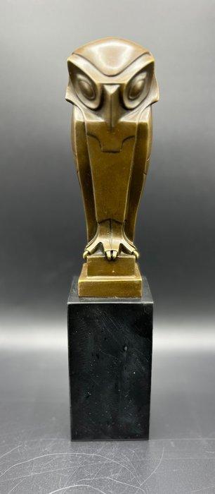 Beeldje - Art Deco uil van brons naar Johan Coenrad op een, Antiek en Kunst, Curiosa en Brocante